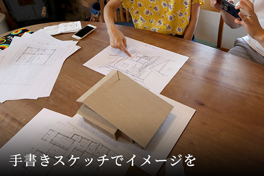 手書きスケッチでイメージを膨らませましょう
